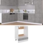 vidaXL Riga betonszürke szerelt fa sütőszekrény 60 x 46 x 81, 5 cm (802501)