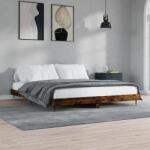 vidaXL füstös tölgy színű szerelt fa ágykeret matrac nélkül 120x200 cm (832258)