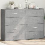 vidaXL 2 db betonszürke szerelt fa tálalószekrény 60 x 31 x 84 cm (3276584)