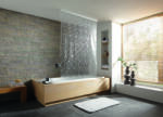 Kleine Wolke Duschrollo jaluzele de duș fără casete 240x128 cm transparent-alb 3321116747 (3321116747) Perdea de dus