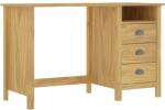 vidaXL Бюро Hill Range с 3 чекмеджета, 120x50x74 см, бор масив (288995)