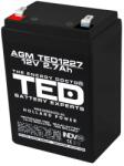 TED Electric Acumulator TED Electric TED003119, 12V, 2.7Ah, Stationar VRLA, 70x47x98mm (A0058599)