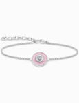 Thomas Sabo A2143-691-9-L19V Silver bracelet w. pink pendant, női