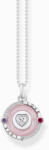 Thomas Sabo KE2201-390-9-L45V Silver necklace w. pink pendant and heart-shaped stone , női