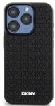 DKNY iPhone 13/14/15 Keménykeretes 3D Gumi Telefon Tok - Fekete (DKHCP15S3DRPWK)