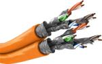 Goobay S/FTP CAT7a Duplex Installációs Kábel - 500 m, Narancssárga