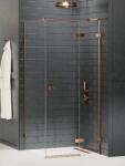 NEW TRENDY Avexa Copper Brushed zuhanykabin 90x90 cm négyzet réz csiszolt/átlátszó üveg EXK-3583