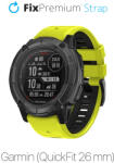 FixPremium - Két színű szilikonszíj Garminhoz (QuickFit 26mm), zöld