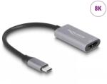 Delock Adaptor USB type C la HDMI (DP Alt Mode) 8K30Hz/4K144Hz cu HDR, Delock 60021 (60021)