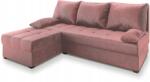  Rózsaszín összecsukható sarokkanapé ZENA, kétoldalas