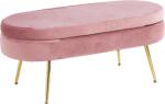 Ramely Scaun de lux, catifea roz/crom auriu, Art-deco, NOBLIN NEW TIP 2