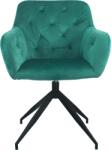 Ramely Scaun pivotant, catifea verde/negru, VELEZA NEW