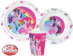 Hasbro Én kicsi Pónim étkészlet, micro műanyag szett 260 ml-es pohárral