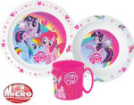 Hasbro Én kicsi Pónim étkészlet, micro műanyag szett 350 ml-es bögrével Nr1