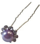 Hair Power lila gyöngy hajtű strasszkövekkel, 1 db - hajpatika