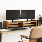 vidaXL antik fa színű szerelt fa monitorállvány 100 x 27 x 20 cm (854794)