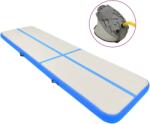 vidaXL kék PVC felfújható tornamatrac pumpával 600 x 100 x 20 cm (92686)