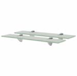 vidaXL 2 db lebegő üvegpolc 50 x 20 cm 8 mm (3051536)