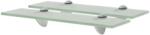 vidaXL 2 db lebegő üvegpolc 40 x 20 cm 8 mm (3051535)