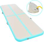 vidaXL zöld PVC felfújható tornaszőnyeg pumpával 500 x 100 x 10 cm (91920)