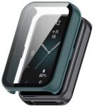  PC FULL COVER Capac din plastic cu sticlă pentru Honor Band 9 verde închis