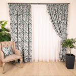 Hiko Set 3 piese Hiko, doua draperii Chenille verde si perdea Ana voal, cu rejansa - hiko - 239,70 RON