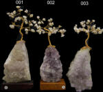  Pomul Vietii din Opal de Foc cu Suport de Ametist - 19-23 x 4 x 5-8 cm - 1 Buc