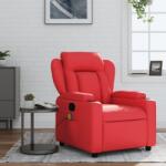 vidaXL piros műbőr dönthető masszázsfotel (372439) - vidaxl
