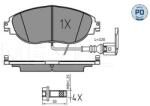 MEYLE set placute frana, frana disc MEYLE -PD: Advanced performance and design. 025 251 1720/PD (025 251 1720/PD)