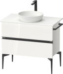 Duravit Sivida szekrény 84.5x47.5x54.8 cm mosdókagyló alá akasztható fehér-fekete SV46580BD220000