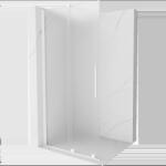 Mexen Velar perete de duș pliabil Walk-in 70 x 200 cm, mat 8 mm, alb - 871-070-000-33-20 (871-070-000-33-20)