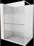 Mexen Kioto+ perete de duș cu raft Walk-in 90 x 200 cm, transparent/mat, cupru periat - 800-090-121-65-35 (800-090-121-65-35)