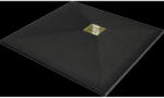 Mexen Stone+ tavă de duș din compozit pătrat 90 x 90 cm, negru, mascare aurie - 44709090-G (44709090-G)