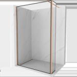 Mexen Kioto panou de duș Walk-in 110 x 30 cm, model negru, cupru periat - 800-110-212-65-70-030 (800-110-212-65-70-030)