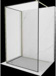 Mexen Kioto perete de duș Walk-in 110 x 100 cm, ramă neagră, auriu periat - 800-110-212-55-70-100 (800-110-212-55-70-100)