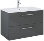 Roca Roma szekrény 79.6x45.6x53 cm mosdókagyló alá akasztható szürke A857950153 (A857950153)