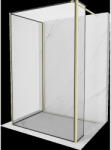 Mexen Kioto perete de duș Walk-in 110 x 70 x 30 cm, cadru negru, auriu periat - 800-110-070-221-55-70-030 (800-110-070-221-55-70-030)