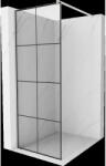 Mexen Kioto perete de duș Walk-in 70 x 200 cm, model cu grilaj negru 8 mm, nichel periat - 800-070-101-97-77 (800-070-101-97-77)