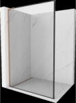 Mexen Kioto L perete duș Walk-in 50 x 200 cm, cadru negru, cupru periat - 800-050-103-65-70 (800-050-103-65-70)