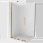 Mexen Velar perete de duș culisant Walk-in 80 x 200 cm, înghețat 8 mm, cupru periat - 871-080-000-33-65 (871-080-000-33-65)