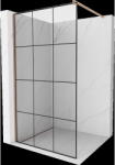 Mexen Kioto paravan de duș Walk-in 100 x 200 cm, grilaj negru 8 mm, cupru periat - 800-100-101-65-77 (800-100-101-65-77)