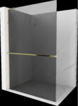 Mexen Kioto+ L perete de duș cu raft Walk-in 100 x 200 cm, grafit, auriu - 800-100-123-50-40 (800-100-123-50-40)