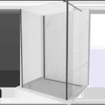 Mexen Kioto perete de duș Walk-in 120 x 75 x 30 cm, transparent, negru - 800-120-075-221-70-00-030 (800-120-075-221-70-00-030)