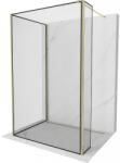 Mexen Kioto panou de duș Walk-in 130 x 110 x 30 cm, cadru negru, auriu - 800-130-110-221-50-70-030 (800-130-110-221-50-70-030)