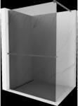 Mexen Kioto+ perete de duș cu raft Walk-in 100 x 200 cm, grafit, gun gray periat - 800-100-121-66-40 (800-100-121-66-40)
