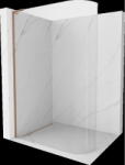 Mexen Kioto-R L perete de duș curbat Walk-in 120 x 200 cm, transparent, cupru periat - 800-120-103-65-06 (800-120-103-65-06)
