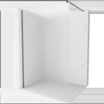 Mexen Kioto panou de duș Walk-in 130 x 200 cm, înghețat 8 mm, gri armă periat - 800-130-101-66-30 (800-130-101-66-30)