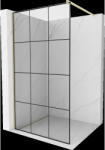 Mexen Kioto perete de duș Walk-in 120 x 200 cm, grilă neagră 8 mm, auriu periat - 800-120-101-55-77 (800-120-101-55-77)
