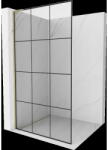 Mexen Kioto L perete de duș tip Walk-in 100 x 200 cm, grilaj negru, auriu - 800-100-103-50-77 (800-100-103-50-77)