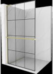 Mexen Kioto+ L perete de duș cu raft Walk-in 120 x 200 cm, grilaj negru, auriu periat - 800-120-123-55-77 (800-120-123-55-77)